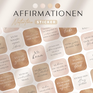 Digitale Affirmationen Sticker für eine positive Denkweise für GoodNotes, XODO, Noteshelf, Notability und Co.
