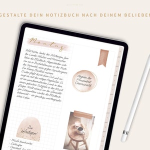 Notizbuch digital, Digitales Notizbuch Goodnotes Notability, digitale Aquarell Sticker Bild 7