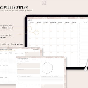Digitaler Planer Undatiert Deutsch, iPad Planer, Terminplaner digital, GoodNotes Kalender, Tagesplaner PDF, 1500 Digitale Sticker zdjęcie 4