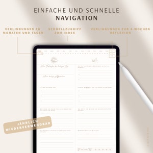 5 Minuten Tagebuch deutsch / Digitales Tagebuch für mehr Dankbarkeit / Achtsamkeit & Selbstliebe / GOODNOTES Tagebuch / iPad Journal Deutsch Bild 4