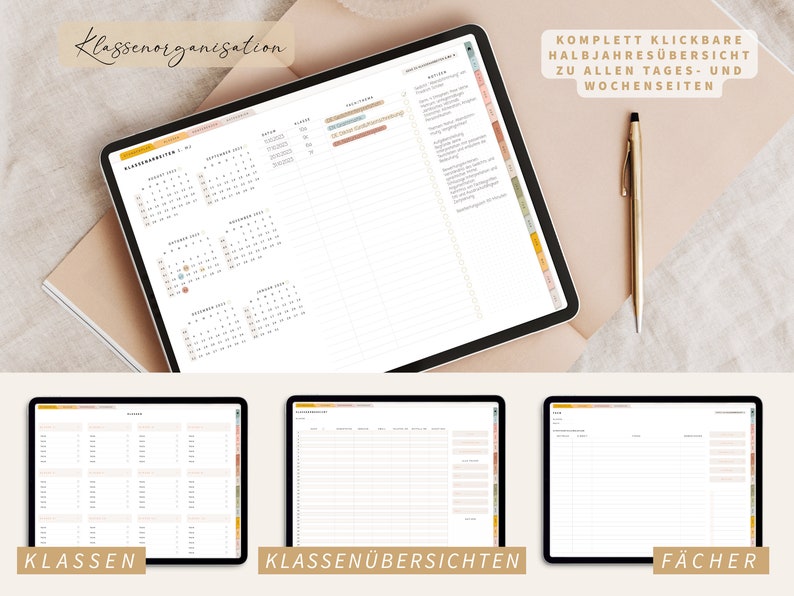 Digitaler Lehrerplaner 2024 2025 DEUTSCH / Goodnotes Lehrerkalender 24 25 / Schuljahresplaner iPad / Unterrichtsplaner Notability / Bunt image 6