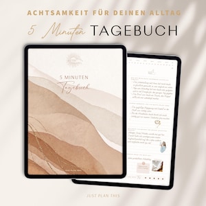 5 Minuten Tagebuch deutsch / Digitales Tagebuch für mehr Dankbarkeit / Achtsamkeit & Selbstliebe / GOODNOTES Tagebuch / iPad Journal Deutsch