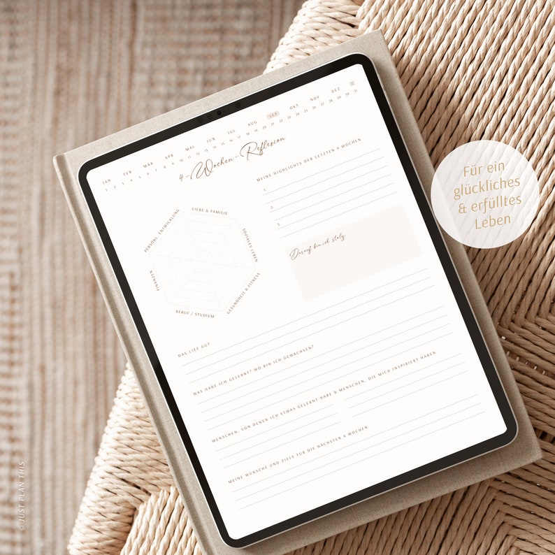 5 Minuten Tagebuch deutsch Digitales Tagebuch für mehr Dankbarkeit, Achtsamkeit & Selbstliebe / GOODNOTES Tagebuch / iPad Journal Bild 8