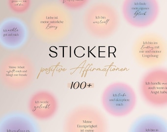 Affirmationen Sticker digital, Digitale Sticker Affirmationen für Goodnotes, XODO, Noteshelf, Notability und weitere Notizenapps