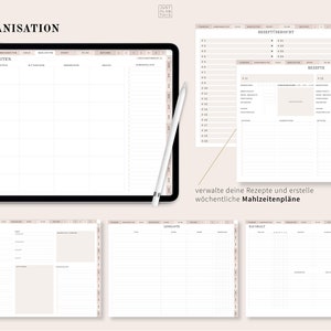 Digitaler Planer Undatiert Deutsch, iPad Planer, Terminplaner digital, GoodNotes Kalender, Tagesplaner PDF, 1500 Digitale Sticker zdjęcie 7