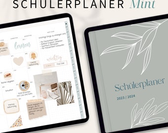 Digitaler Schülerplaner 2023 2024 DEUTSCH / Goodnotes Schülerkalender 23 24 / Schuljahresplaner IPad / Notability / Mint