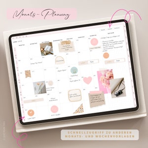 Digitaler Planer 2024 2025 Deutsch / GOODNOTES Kalender / iPad Planner / Bullet Journal digital Rosa / 800 digitale Sticker image 3