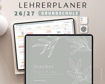 Digitaler Lehrerplaner Grundschule  2026 2027  / Goodnotes Lehrerkalender 26 27 / Schuljahresplaner IPad / Unterrichtsplaner / Mint
