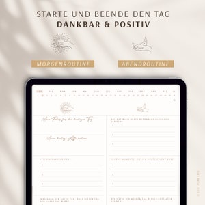 5 Minuten Tagebuch deutsch Digitales Tagebuch für mehr Dankbarkeit, Achtsamkeit & Selbstliebe / GOODNOTES Tagebuch / iPad Journal Bild 3