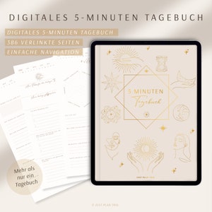 Dankbarkeitstagebuch / 5 Minuten Tagebuch deutsch / Digitales Tagebuch für mehr Dankbarkeit, Achtsamkeit & Selbstliebe / GOODNOTES Tagebuch Bild 7