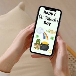 Animierte E-card zum St. Patrick&#39;s Day: Textbare digitale Karte (MP4 & JPG)