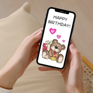 Happy Birthday Digital Card - Birthday Textable Animated Card, E-card - mp4 Animation
