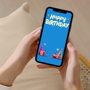 Alles Gute zum Geburtstag Digitale Karte - Geburtstag Textable Animierte Karte, E-card, mp4 Animation