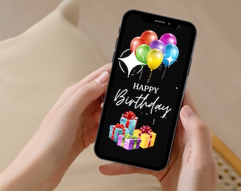 Happy Birthday Digital Card - Birthday Textable Animated Card, E-card