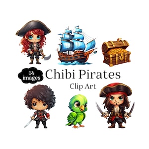 Chibi Piraten Clip Art - Chibis, Pirat, Clipart, Grafik
