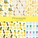 Pineapple Digital Paper Pineapple Scrapbook Paper, Craft Paper, Digital ...