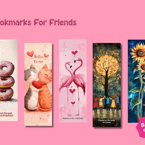 Lesezeichen für Freunde - Lesezeichen Geschenk für Besties - PNG - Sublimation - Lesezeichen Designs - Beste Freunde