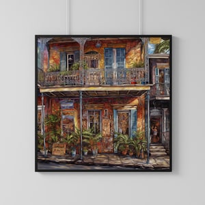 New Orleans Architecture Art Print: French Quarter Balcony (Digital Download)