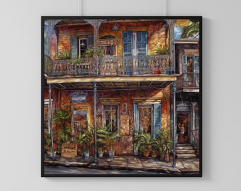 New Orleans - Wall Art, AI Art, Poster, Printable, Instant Download, Digital Art, Junk Journal, 3 Sizes, Digital Print