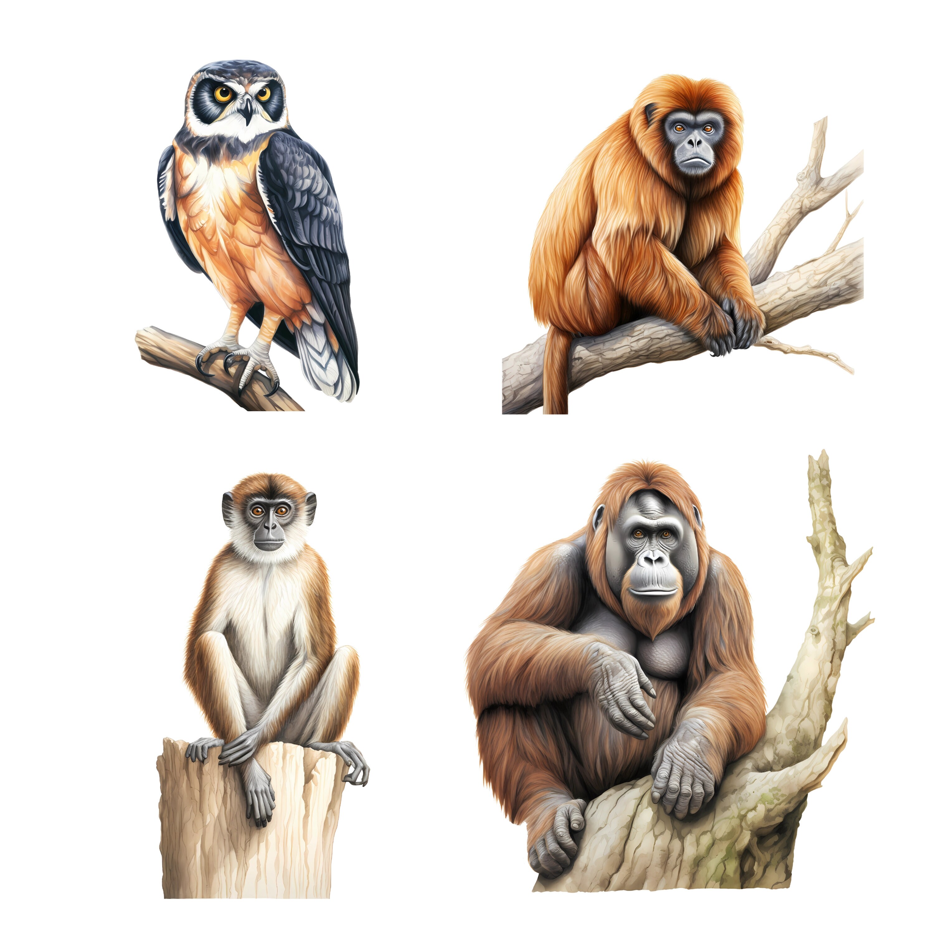 Rainforest Animals and Plants Clipart - Etsy