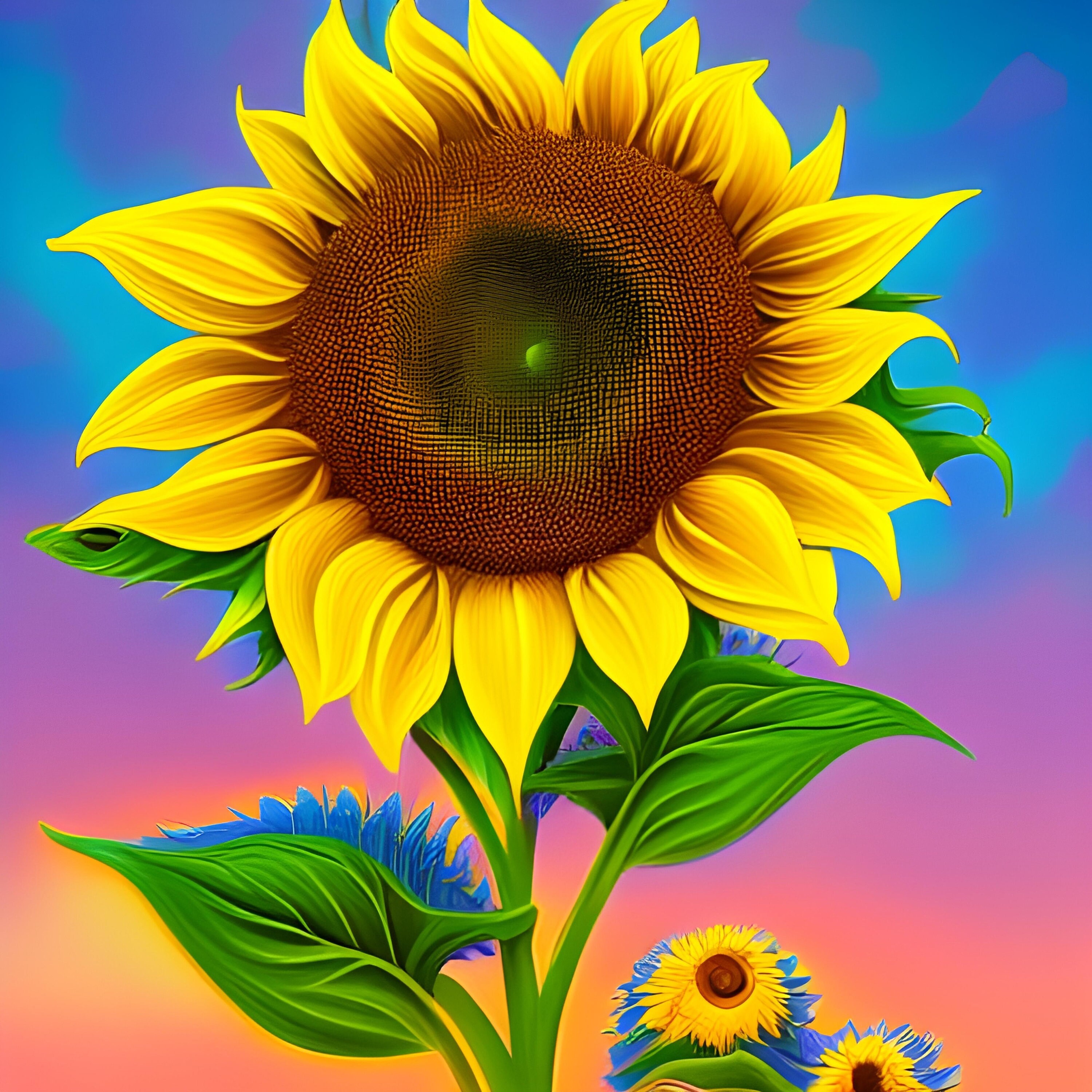Sunflower Digital Paper Sunflowers Digital Art, Scrapbook Paper, Junk ...
