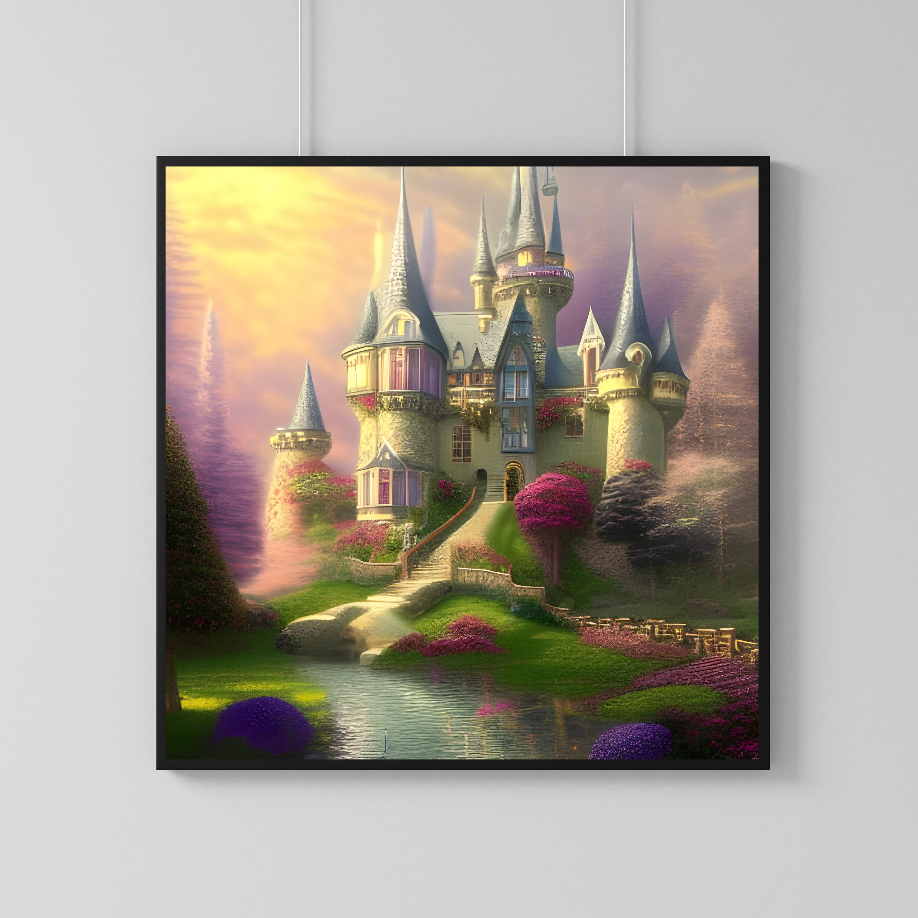 Fairytale Castle Digital Paper: AI Art Scrapbook (instant Download) - Etsy