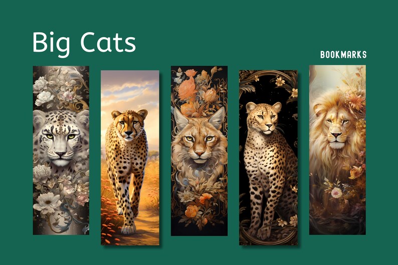Lynx Rising Bookmark Big Cat Bookmarks - Wildcats, PNG, Sublimation - Etsy