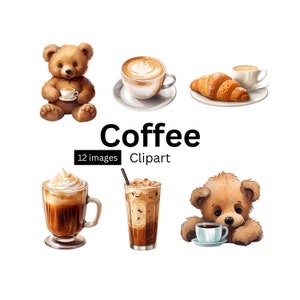 Coffee Clipart - Crafts, Scrapbook, Cards