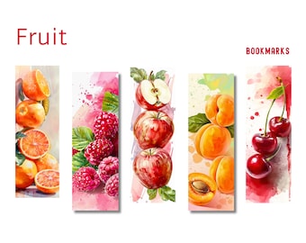 Fruit Bookmarks - Digital Bookmark Sublimations, PNG