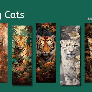Marcadores de gatos grandes - Gatos monteses, PNG, Sublimación