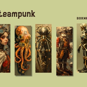 Steampunk Bookmarks - Bookmark Sublimation - PNG - Digital Download