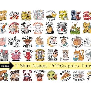T-Shirt Designs - POD Grafiken - Wortspiele