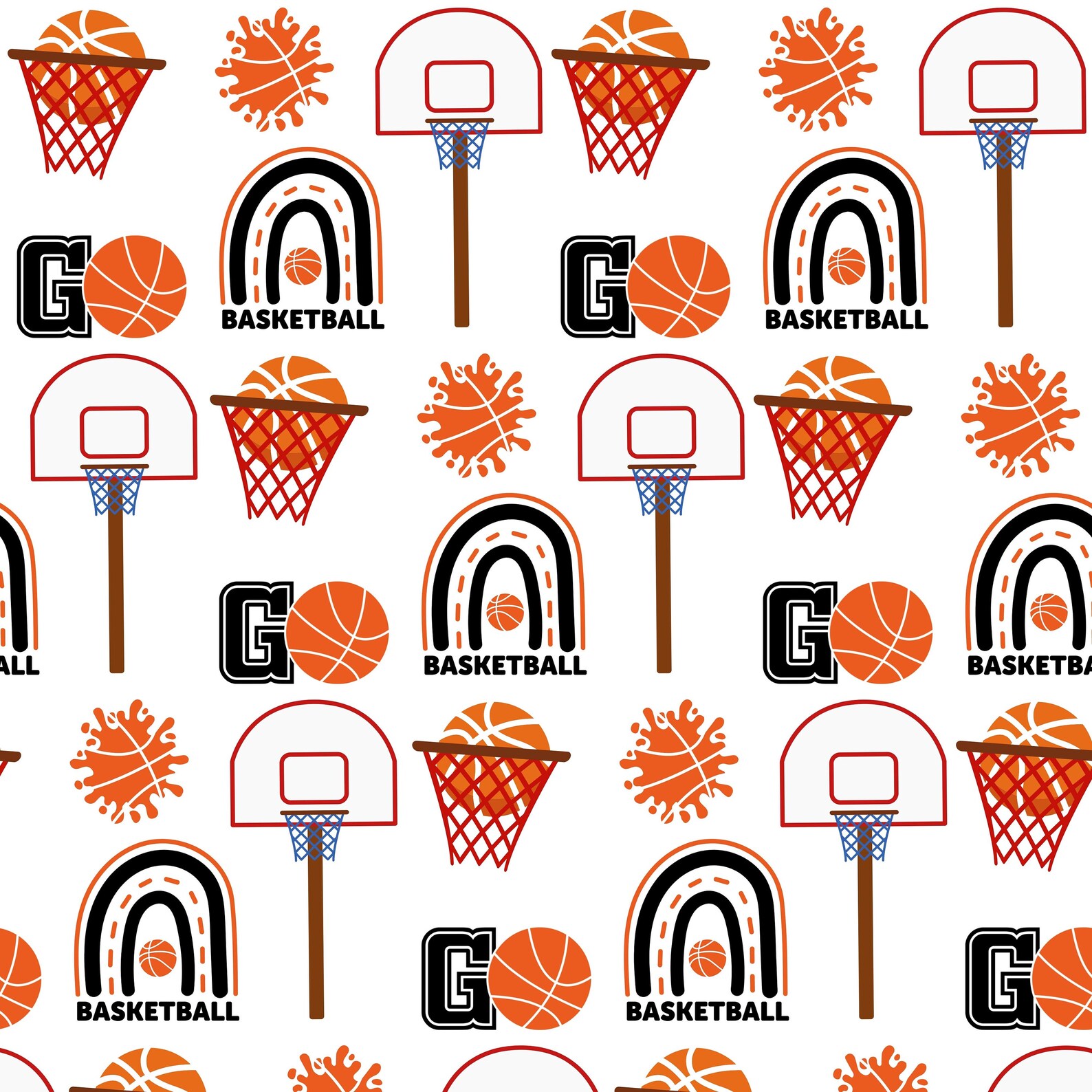 Basketball Digital Paper Basketball Scrapbook Paper Junk - Etsy