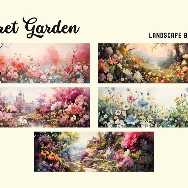 Secret Garden - Landscape Bookmarks - Secret Garden Floral