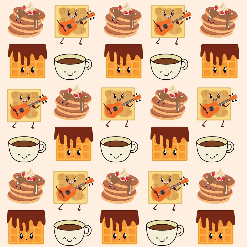 Kawaii Digital Paper Cute Scrapbooking Paper Digital - Etsy