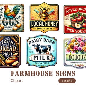 Clipart boerderijborden - boerenmarkt - downloadbaar png-bestand