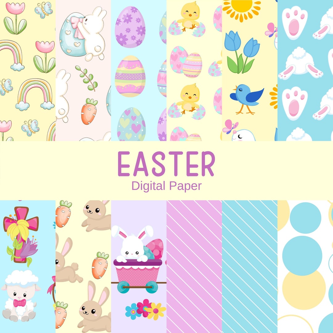 Easter Digital Paper - Scrapbooking Paper - Papercrafts - for ...