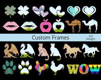 Custom Frames Bundle - Drag & Drop Frames For Crafts, Cards, Scrapbooks, Journals