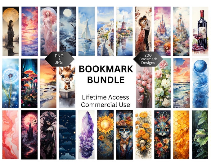 Bookmark Bundle Animals, 200 Bookmark Designs, PNG JPG, Sublimation - Etsy