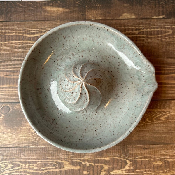 Handmade Ceramic Citrus Juicer | Blue Gray Decorative Pottery | Housewarming Gift