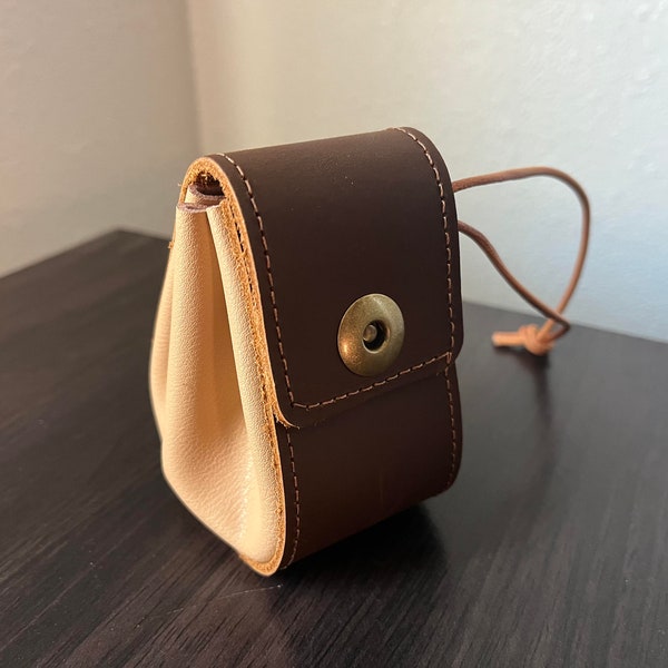 Leather Pocket Dice Bag | Leather Coin Pouch