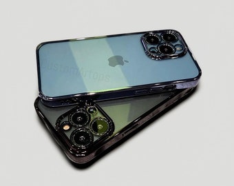 Luxury Transparent Case, For iPhone 15 Pro Max, iPhone 14 Pro, iPhone 13 mini, iPhone 12, iPhone 11 Pro