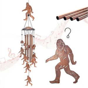 Bigfoot Sasquatch Wind Chime Ornament Indoor Outdoor Bell Yard Art Decoration