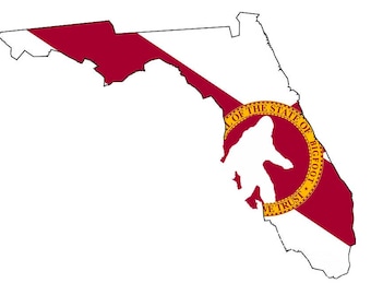 Yeti Florida Flag Vinyl Decal, Bigfoot Sticker