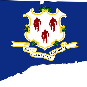 Yeti Connecticut Flag Decal-US State CT Bigfoot Stickers, Home State Conn Map Car Window Laptop Bottle Sticker, Small Sasquatch Sicker Gift