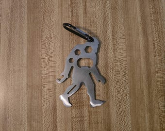 Bigfoot Multi‑Tool | Sasquatch EDC Keychain | Magnetic Head | Hex Wrench Tool | Bottle Opener | Camping Gear Gift | Cryptid Pocket Tool