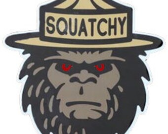 Squatchy Bigfoot Sasquatch Waterproof Vinyl Sticker – 3.5" Cryptid Decal for Laptop, Car, Phone & Water Bottle