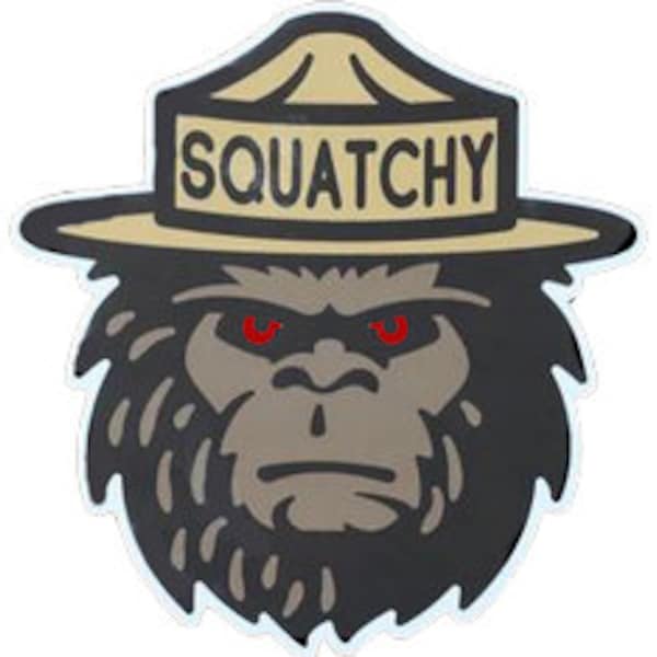 Bigfoot Squatchy Sticker - 3.5" Laptop Decal - Waterproof Vinyl for Car, Phone, Water Bottle - Funny Bigfoot Yeti Sasquatch Decal