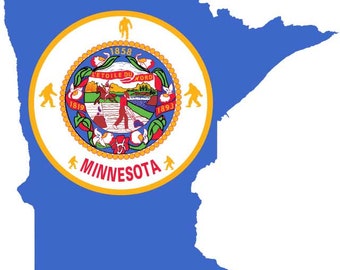 Yeti Minnesota Flag Decal, Bigfoot Laminated Vinyl Sticker