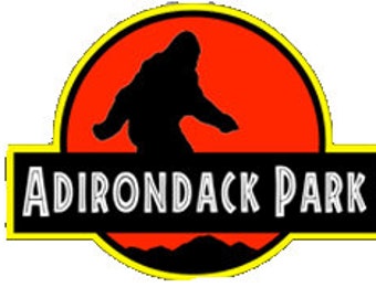 Adirondack Bigfoot Sticker, I Heart NY Sasquatch Decal